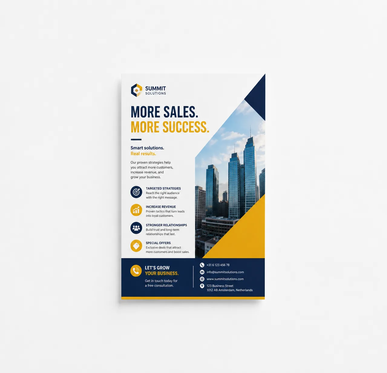 Example of a printed sale flyer