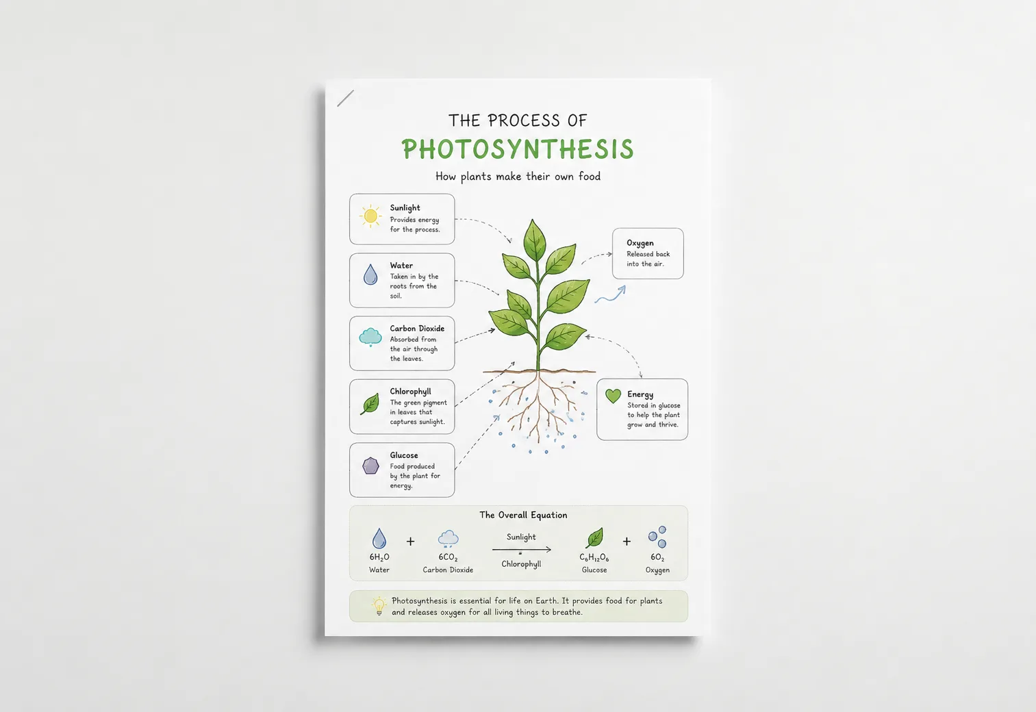 Printed handout for a presentation
