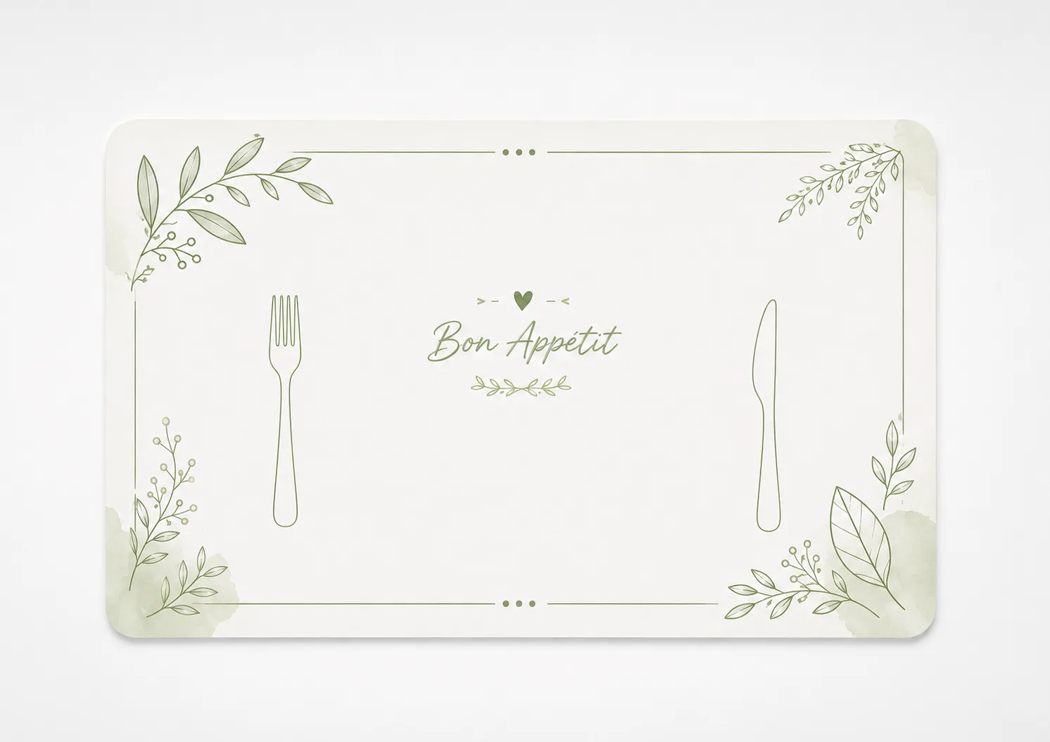 Placemat with a custom print