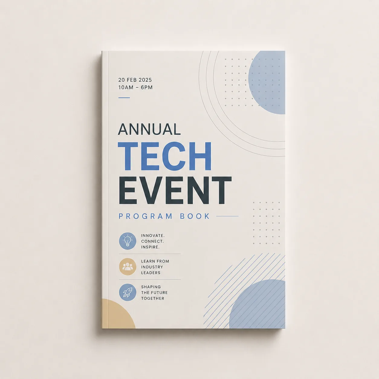 Printed programme book with a schedule, artist information and an event map
