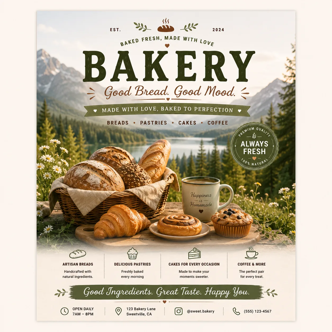 Example of a 50 × 50 cm square poster