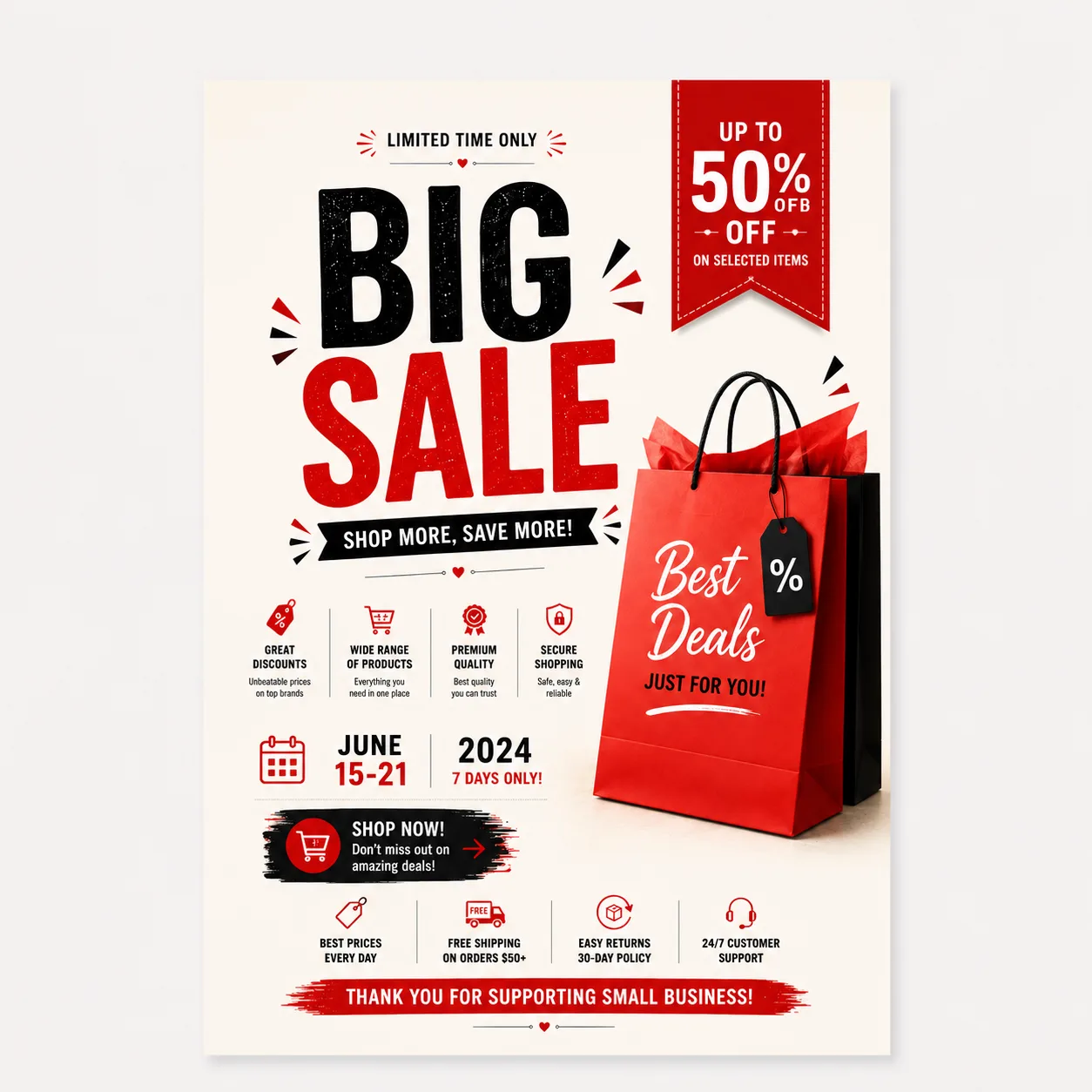 Example of a printed B0 poster