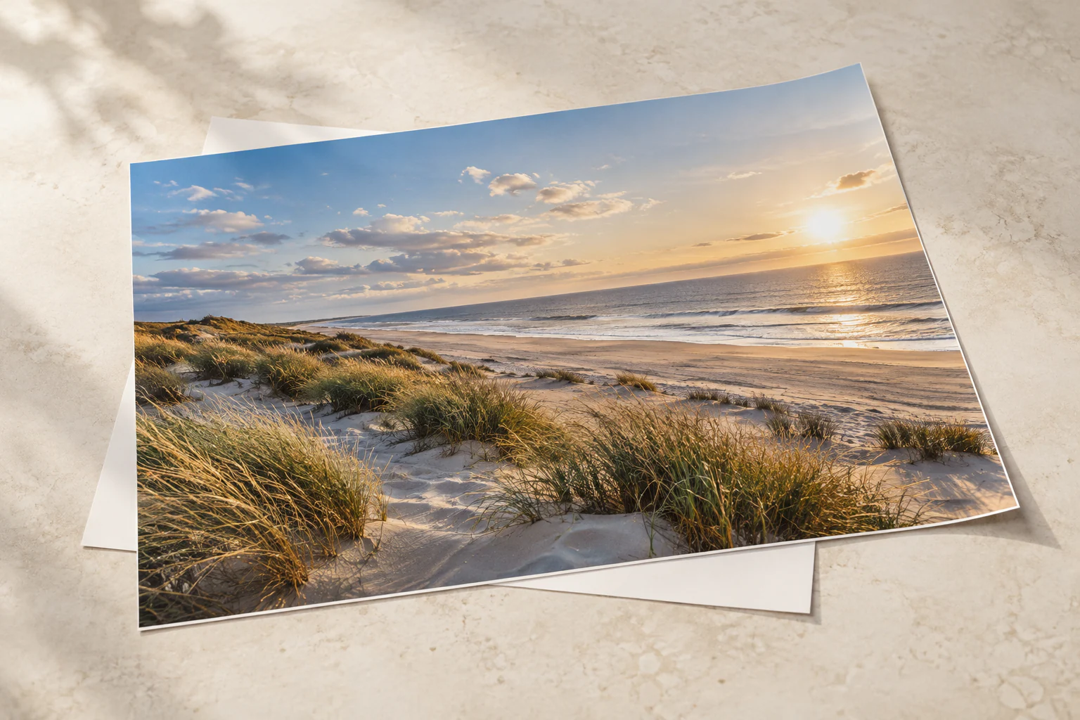 Voorbeeld van een fotoposter met een duinlandschap